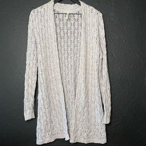 LEO & NICOLE crochet mid gray cardigan size L